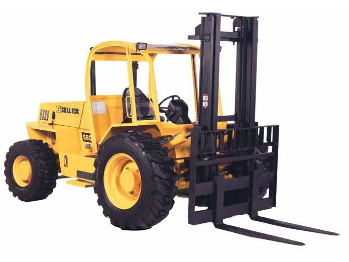 Rough Terrain straight mast forklift