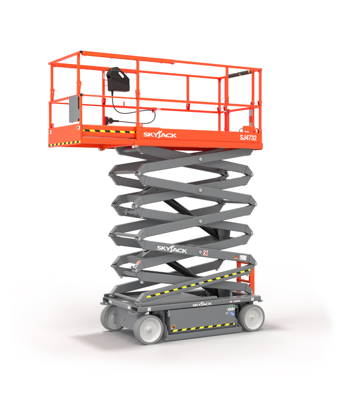 Skyjack 32' scissor lift for rent from National Lift Truck in Chicago