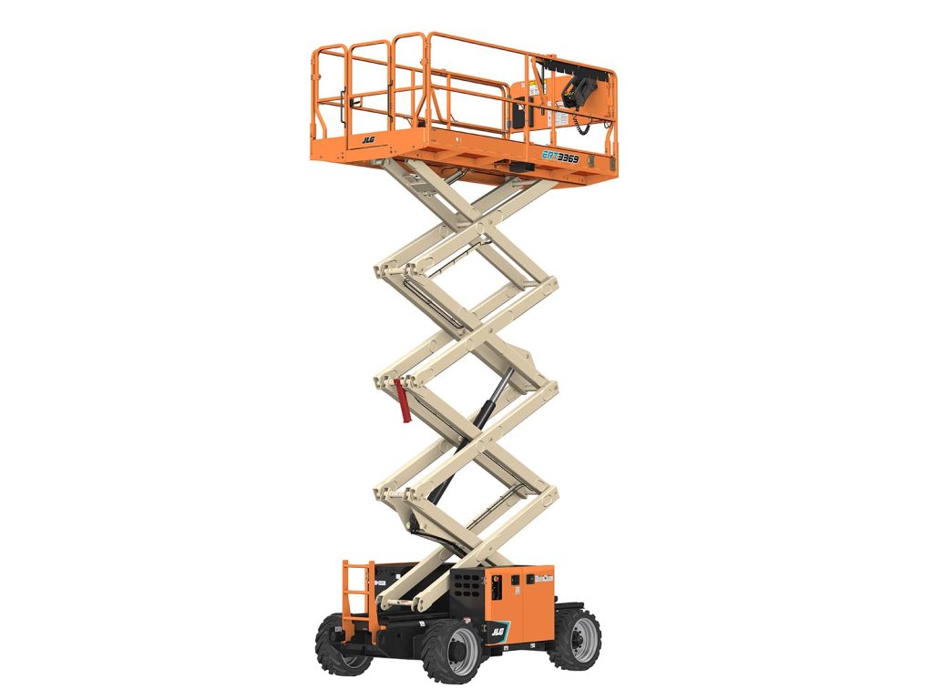 JLG 33' electric rough terrain scissor lift for rent from National Lift Truck in Chicago, Memphis, or Little Rock